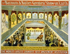 Barnum Bailey 1898c Amusement  Circus  Poster Print 17 x 11  Giclee Print