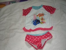 EEU Girls Size 5 6 Disney Store Finding Nemo Tankini Bikini Swimsuit Fish Print