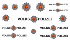 VOLKSPOLIZEI Modellbau-Aufkleber DDR Polizei Decals Sticker Lada Wartburg 1:24