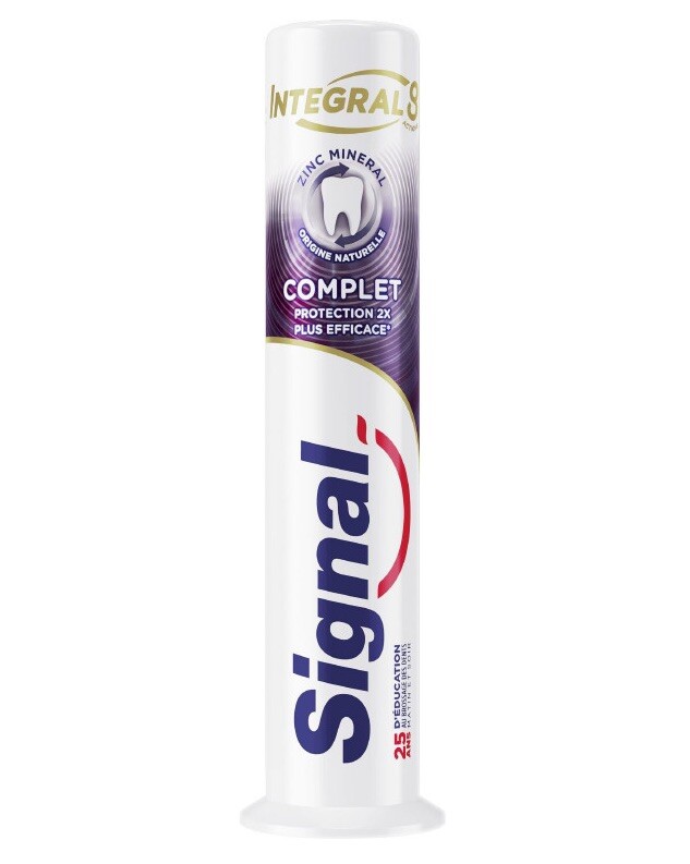 Dentifrice Signal Intégral 8 flacon pompe pour le lavabo des enfants lot de 4