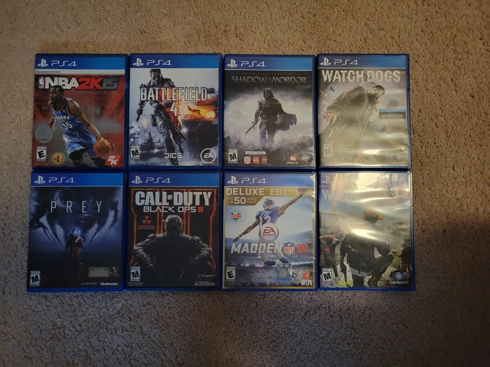 Комплект игр PS4 лот из 8 CIB-Watch Dogs, Prey, Call of Duty, Battlefield, Madden - Изображение 2 из 4