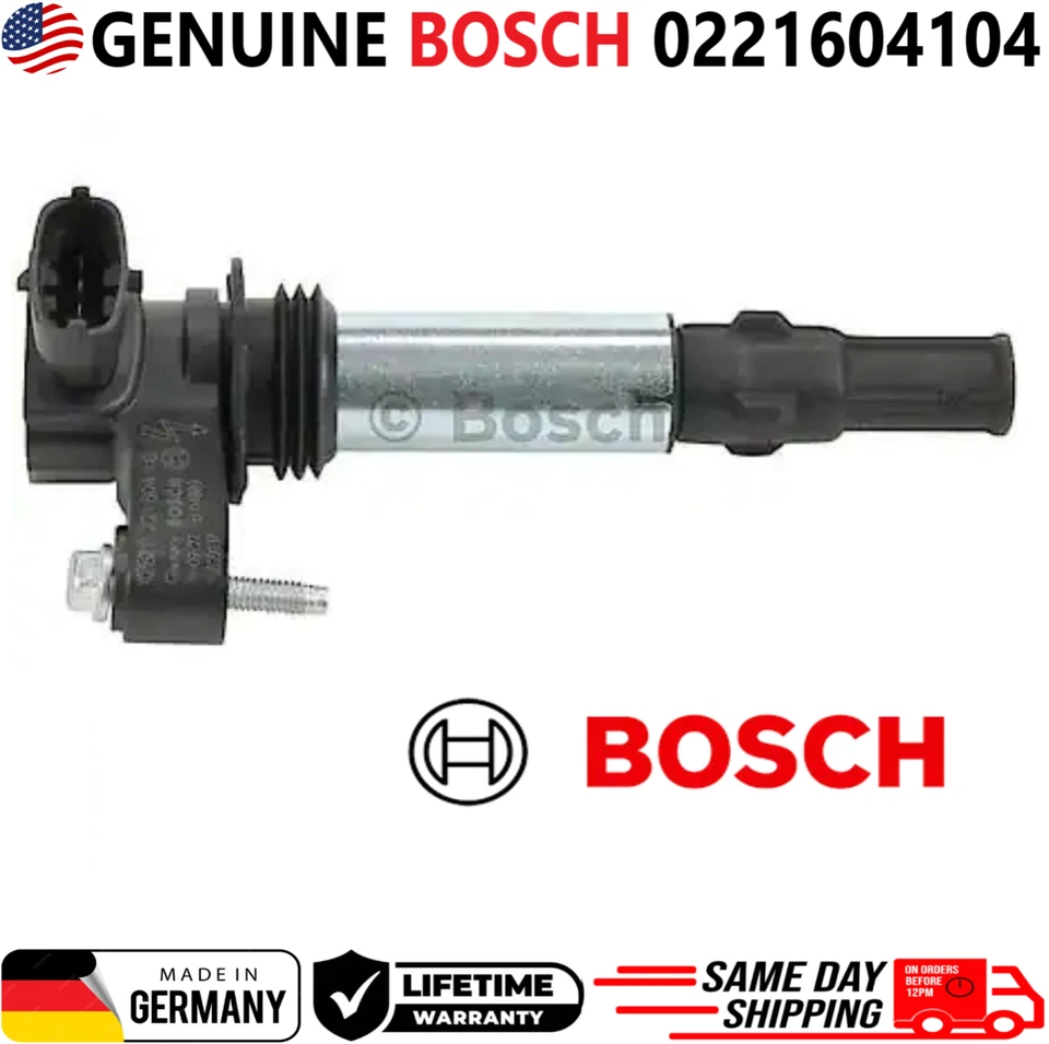 博世 6 点火线圈适用于 2004 - 2009 凯迪拉克萨博别克 V6,0221604104 正品 — 第 3/4 张图片