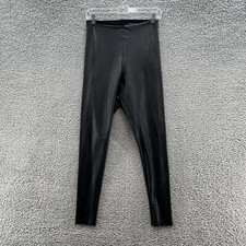 Commando Legging Women Large Black Perfect Control Faux Leather Slimming Stretch