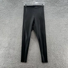 Commando Legging Women Large Black Perfect Control Faux Leather Slimming Stretch