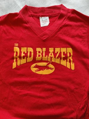 Vintage Red Blazer Jazz  Red T-Shirt Short Sleeve Single Stitch Size small 
