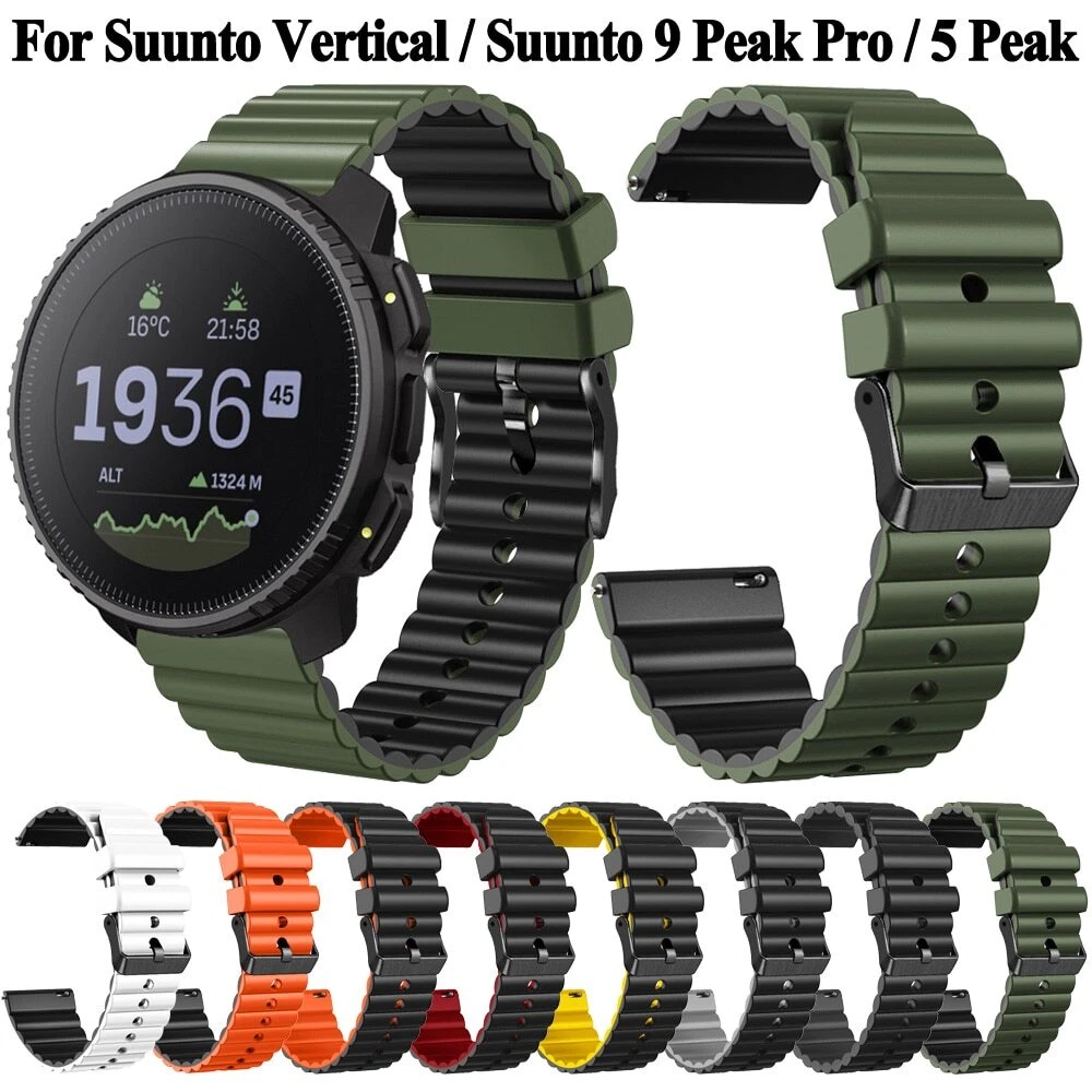 22MM Silicone Strap Watch Band Belt For Suunto Vertical/9 Peak Pro/9 Peak/5  Peak