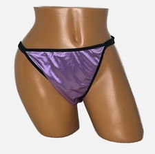 String Bikini Second Skin Purple Panties Satin Stretch 2XL