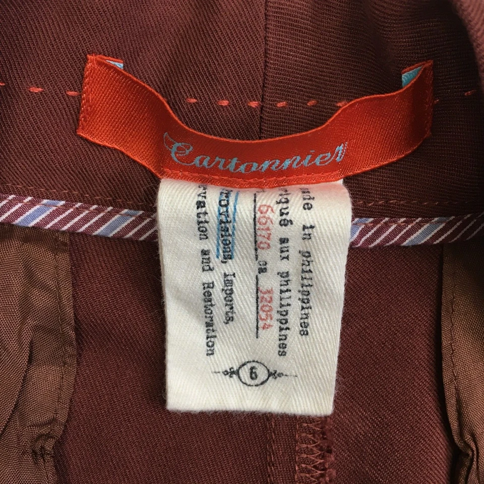 CARTONNIER Anthropologie Rust/Terracotta Pocket Mid-Leg Soft Pant Womens sz 6 - Image 2 of 4