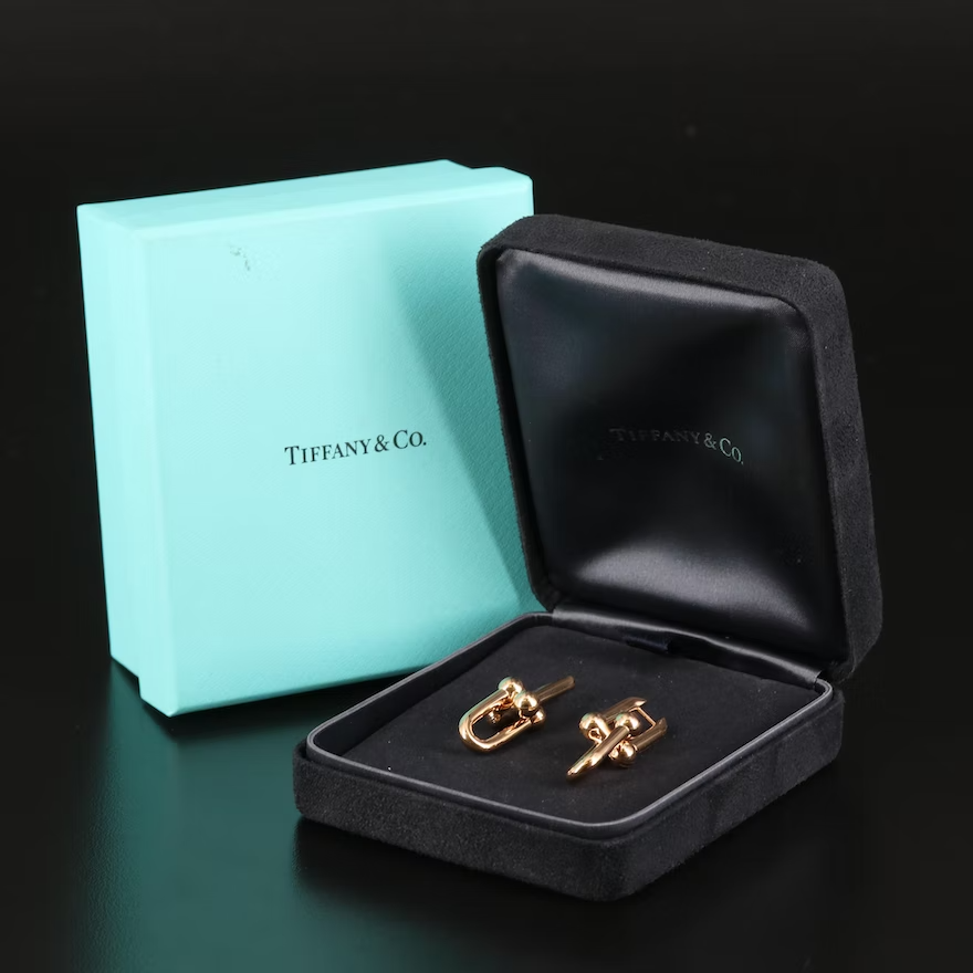TIFFANY & Co. ROSE GOLD 18K Hardwear Large Link Earrings