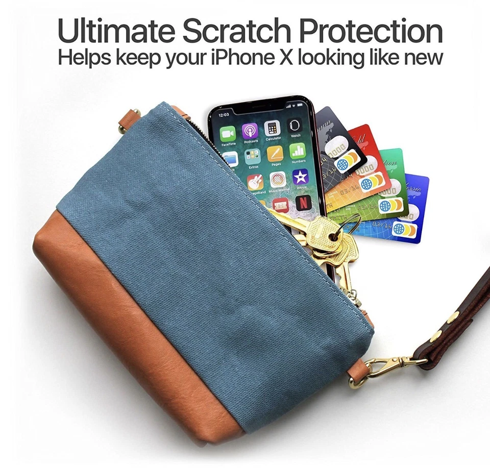 Протектор экрана iPhone X премиум закаленное стекло от Eneelo [3 шт. в упаковке] - Изображение 3 из 4