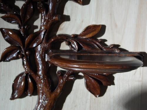 Juego de estantes vintage con ramas de árbol de madera Syroco Syracuse NY 1950 decoración de pared - Imagen 4 de 11