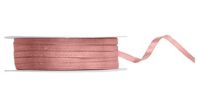 Satinband Rosa 3 Mm X 45 Meter | Doppelseitig Glänzend | Für Geschenkverpackung, Basteln, Hochzeitsdeko