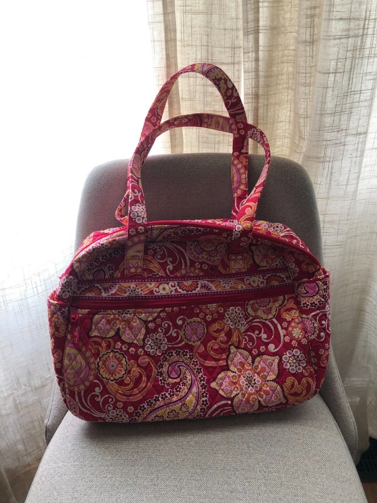 Vera Bradley Pink Orange Paisley Diaper Shoulder Bag Gem