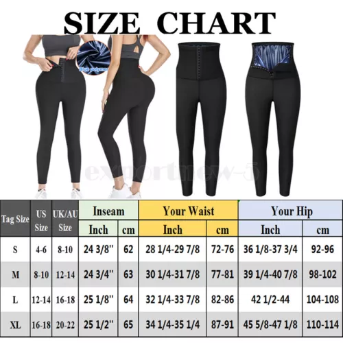 Sauna Leggings für Damen Jogginghose High Waist Kompressionsshorts Abnehmen Hot - Bild 39 von 43