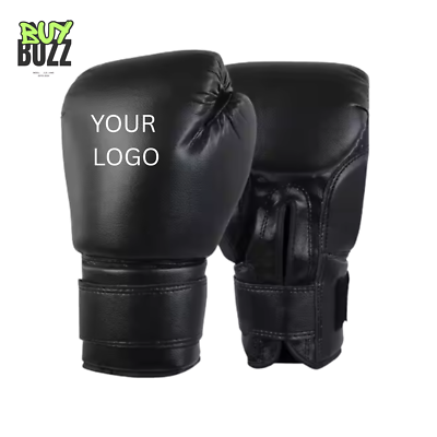 Pro Boxing Gloves 8oz–16oz – Black Training Sparring Gloves for