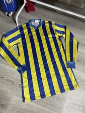 MASITA Jersey Long Sleeve Football Soccer Vintage FC BLUE YELLOW MEN’S 8-9 Rare