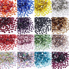 1440PCS 4mm Flatback Rhinestones Glass Beads for Nails Crafts Clothes Decoration