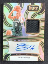 Brook Lopez 2024-25 Panini Select Autografed Jersey Silver Auto /199 #AM-LPZ