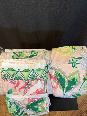 Pottery Barn Lilly Pulitzer Via Amore Duvet Cover + Set Of 2 Shams Full/Queen