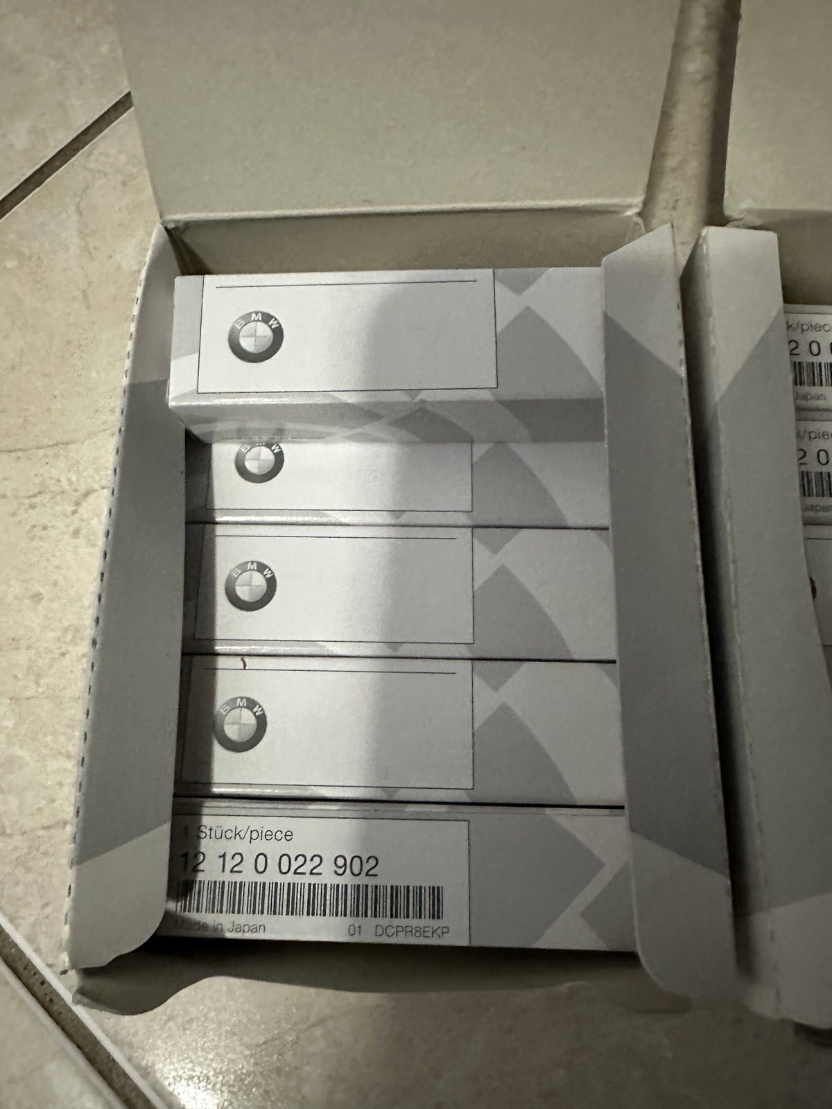 BMW OEM Spark Plugs Set of 6 12120022902 DCPR8EKP Genuine BMW NEW