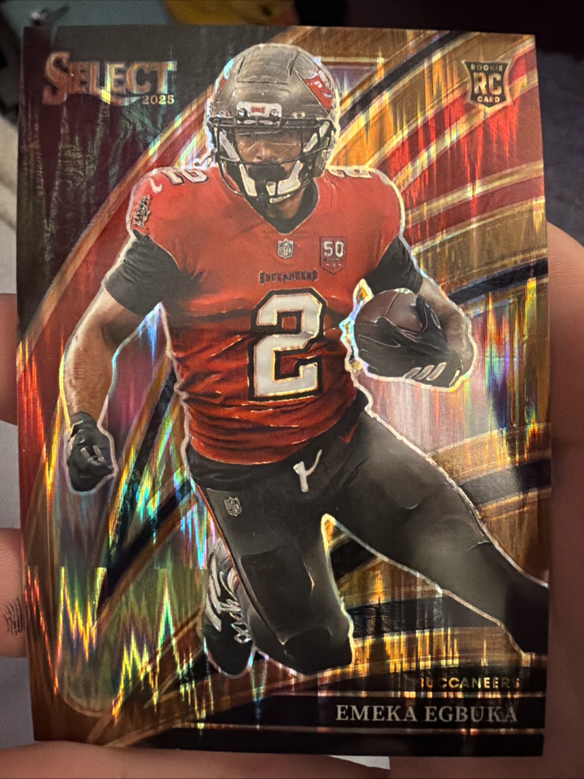 2025 Panini Select Emeka Egbuka /899 Copper Prizm Shock Club Level #237 (RC)