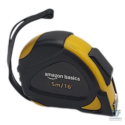 Amazon Basics Selbst-arretierendes Bandmaß, (5 m), Skala, MID-Genauigkeit, Schwa