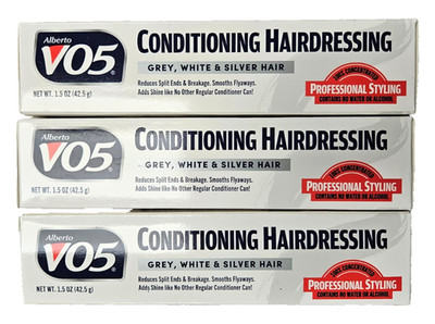 VO5 Conditioning Hairdressing Gray/White/Blonde Hair 1.5oz ( 3 tubes ) NEW LOOK!