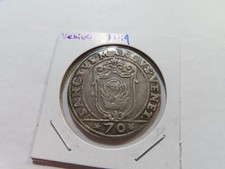 H49 Italy Venice Doge Francesco Erizzo (1631-1646) Silver 1/2 Scudo (70 Soldi)
