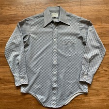 Vintage 1970's Mens Kmart Permanent Press Collared Button Up Shirt Large