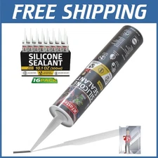 Black Silicone Caulk 16-Pack 10.1oz Total