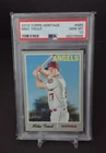 2019 TOPPS HERITAGE #485 MIKE TROUT PSA 10