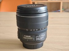 Canon EF-S 15-85mm f/3.5-5.6 IS USM Zoom Lens with Caps for Canon EF-S Mount