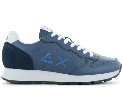 SUN68 Tom Classic Leather - Herren Sneaker Schuhe Leder Blau Z36105-07 NEU