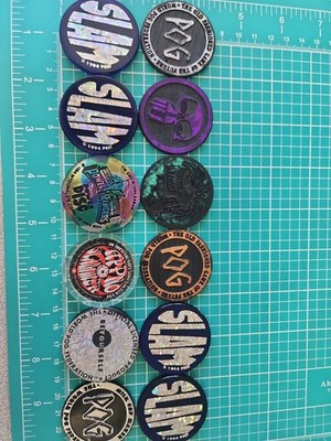 Lot Of Pogs 12 Vintage 90s 1994 World Pog Federation Slammers Plastic