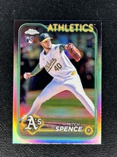 Topps 2024 Chrome Update Rookie Refractor Mitch Spence Oakland Athletics #USC166