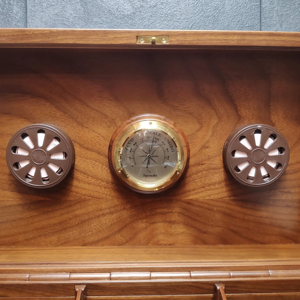 Vintage Humidor Holz Italienisch Zigarren Box 16cm X 38cm X 23cm - Bild 4 von 4