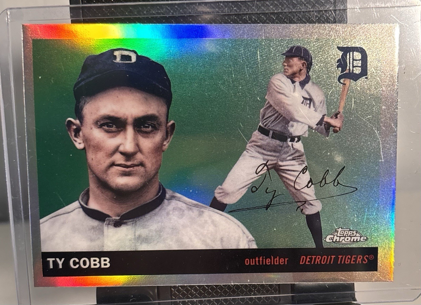 2025 Topps Chrome Platinum Ty Cobb #492 Refractor view 1