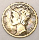 1927 S Mercury Winged Head Dime 10 Cents Silver Coin F