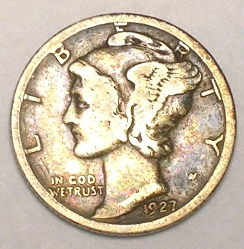 Photo of a 1927-S Mercury Dime from an eBay listing that sold on Jul 15, 2026