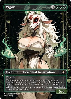 MTG - Vigor - Fanart Borderless Style - EDH / Playtest