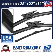 26"+22"+11" New Bracketless Windshield Wiper Blades For Ford Explorer 2011-2020