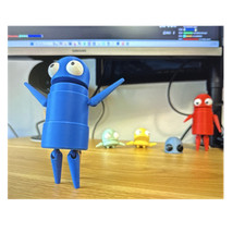 R.E.P.O. Robot Toy Figures with Stand and Crown Personalized Color