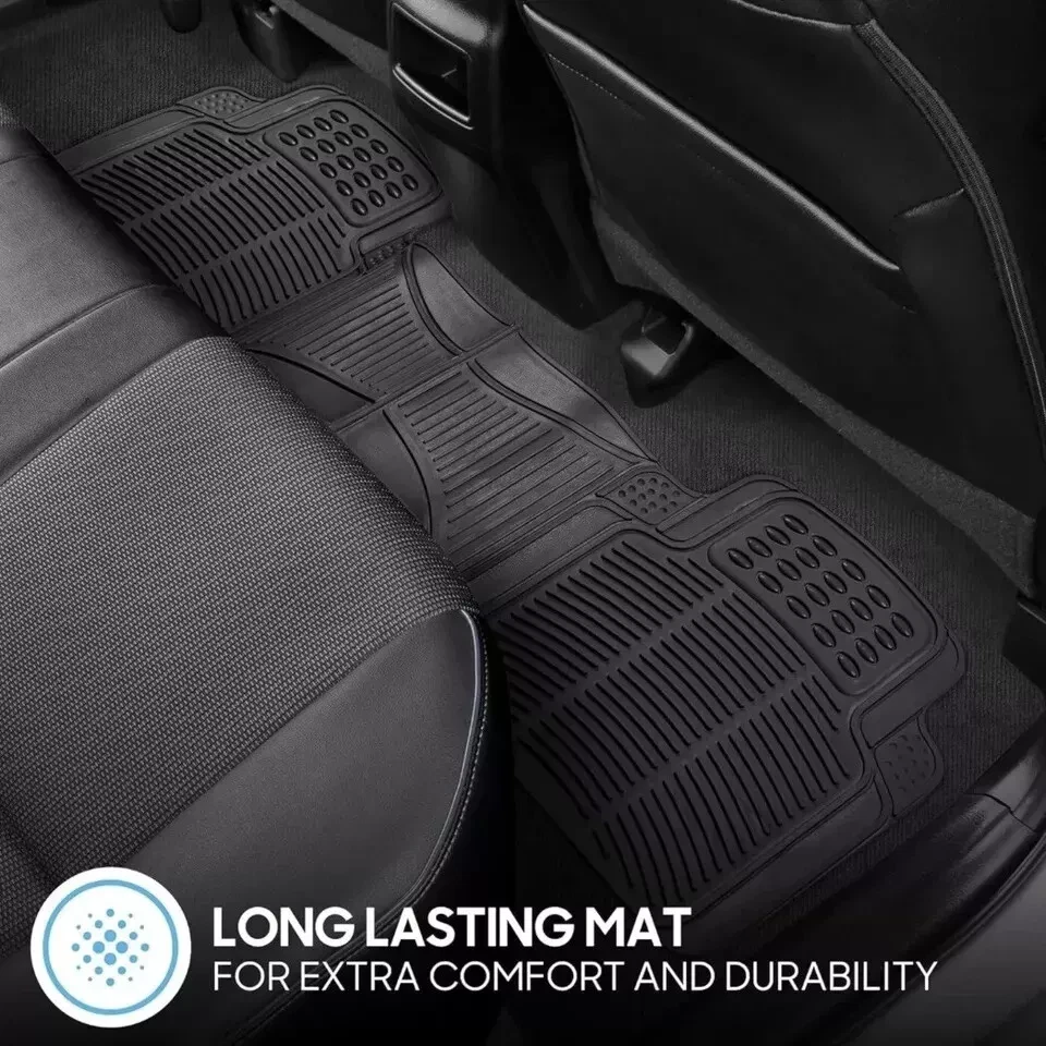 For All Volkswagen Car Floor Mats 3Pcs Anti Slip Rubber Washable Liner - Image 4 of 4