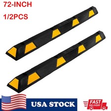 1/2PCS 72" Rubber Parking Curb Heavy Duty Parking Lot Stopper Truck Floor Stoppe