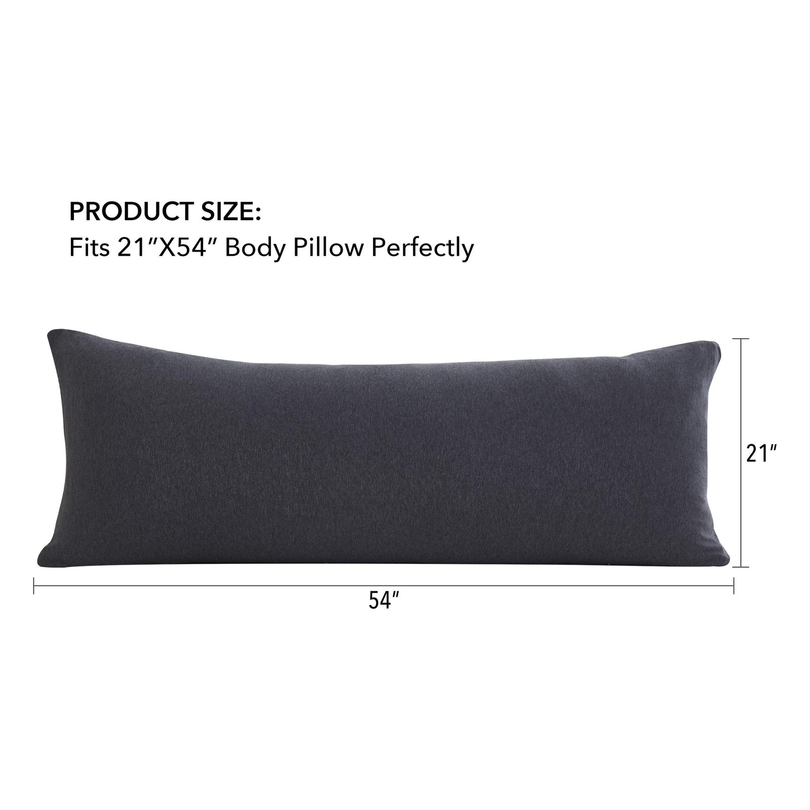 Oubonun 100% Jersey Cotton Body Pillow Cover with Zipper - Luxury Soft Remova...