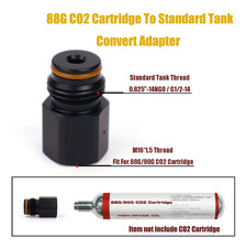 HPA Convert Adapter 88G CO2 Cartridge M16 Cylinder 0.825&rdquo;-14NGO G1/2 Paintball