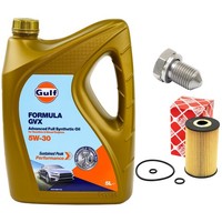 MotoröL Filter Set 5W-30 5 Liter + ÖLablassschraube FüR Audi A4 Q3 Seat Skoda VW
