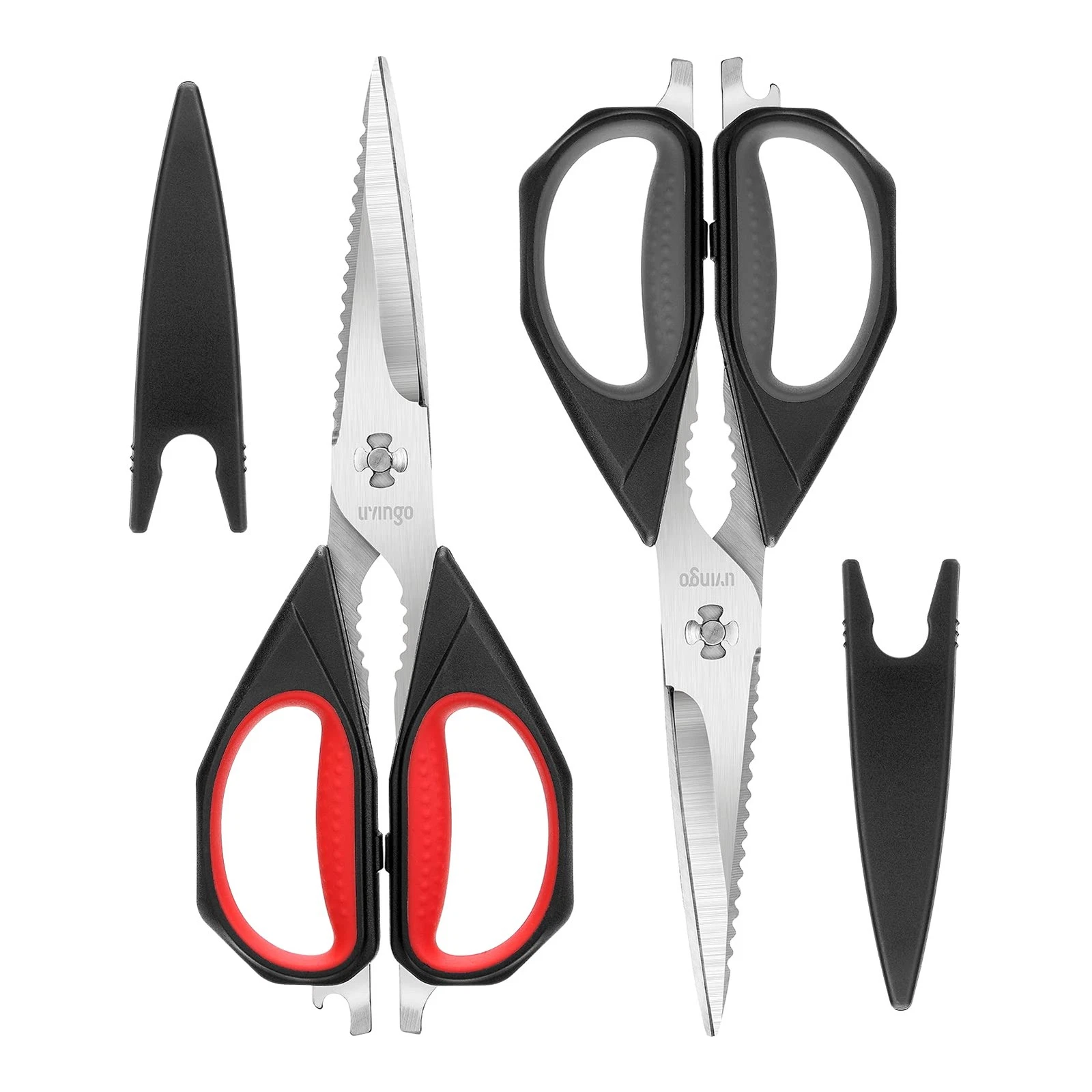 LIVINGO Kitchen Scissors 2 Pack 9.25" Utility All Purpose Poultry Shears Heav...