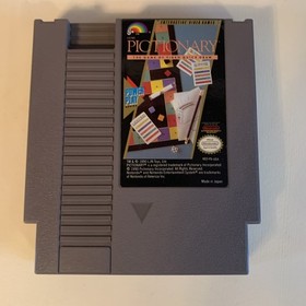oval seal Pictionary complete in box nintendo nes game nr-MINT rev-a power play