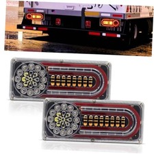 LED Truck/Trailer Tail Lights, 5-in-1 Truck Sequential Flow Turn Signal Brake